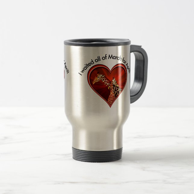 Esperé todo el marzo abril - taza de la jirafa (Anverso derecho)