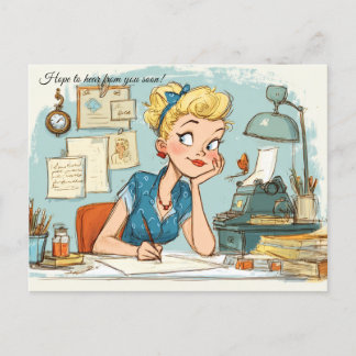 ¡Espero oír de ti pronto! Postal