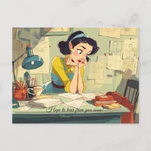 ¡Espero oír de ti pronto! Postal