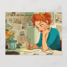 ¡Espero oír de ti pronto! Postal