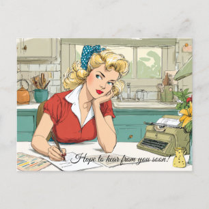 ¡Espero oír de ti pronto! Postal