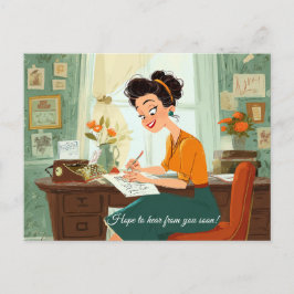 ¡Espero oír de ti pronto! Postal