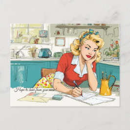 ¡Espero oír de ti pronto! Postal