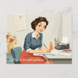 ¡Espero oír de ti pronto! Postal