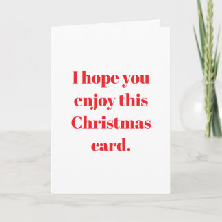 Espero que disfrutes esta tarjeta de Navidad