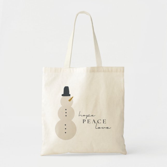 espero que la paz ame. Bolsas de Totes de navidad  (Frente)