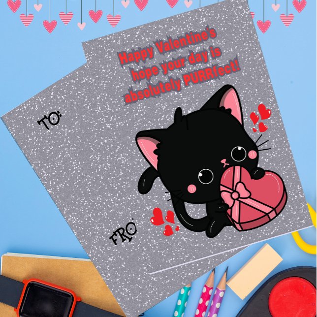Espero que su día sea absolutamente perfecto (Cute kawaii style black kitten.)