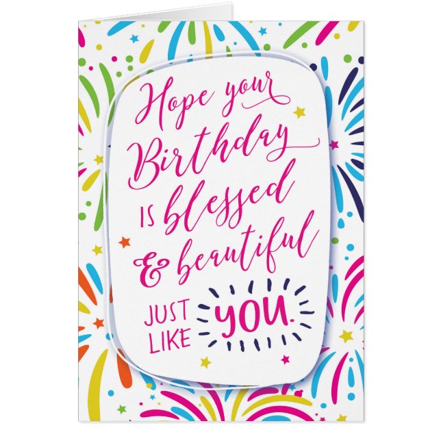 Espero que tu cumpleaños sea bendecido y hermoso. (Frente)