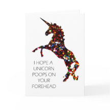 Espero que unicornio se cubra en tu tarjeta de fre