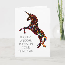 Espero que unicornio se cubra en tu tarjeta de fre