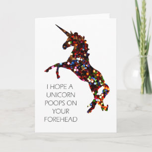 Espero que unicornio se cubra en tu tarjeta de fre