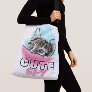 "ESPÍA ADORABLE"   Bolsa divertida y linda de gati