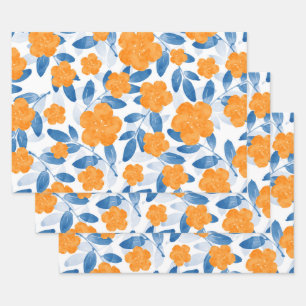 Espías acuarelas y patrón de hojas