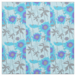 Espías raspadas tela gráfica floral gris azul