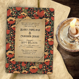 Espías rojos rústicos Invitación a una boda de mad