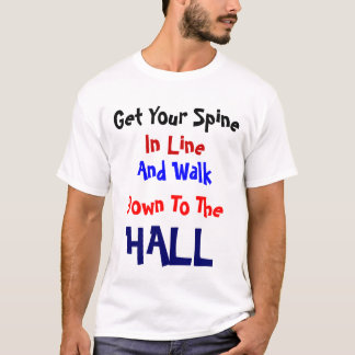 Espina dorsal en la línea camiseta