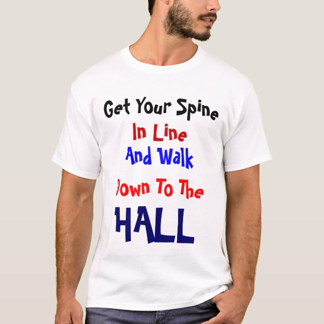 Espina dorsal en la línea camiseta (Anverso)