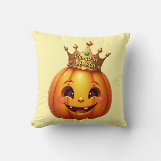 Espinosa Calabaza Reina Caída Decoración Almohada (Anverso)