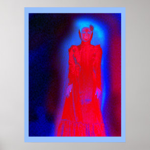 Espinosa fantasma dama de arte rojo