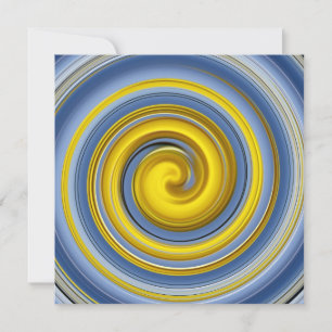 Espiral amarilla y azul
