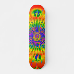 Espiral arcoiris / Diseño fractal: Skateboard per