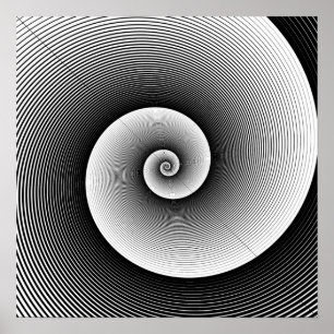 Espiral blanco y negro del gigante del arte