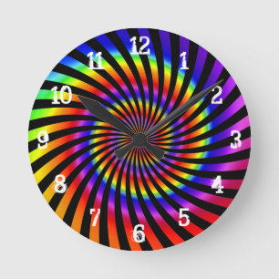 Espiral Colorida: Reloj de Pared