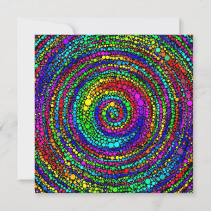 Espiral con puntos arcoiris
