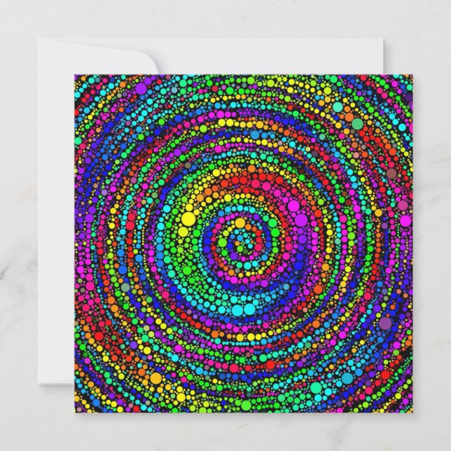 Espiral con puntos de arcoíris (Anverso)