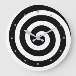 Espiral concéntrica en el reloj redondeo blanco y