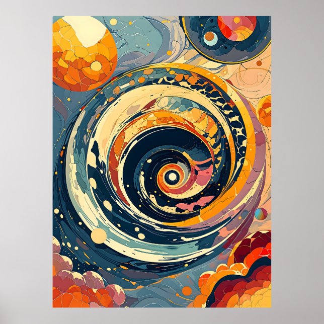 Espiral cósmica: Resumen de arte de Swirl Galáctic (Frente)