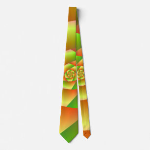 Espiral de corbatas en Naranja amarillo y verde