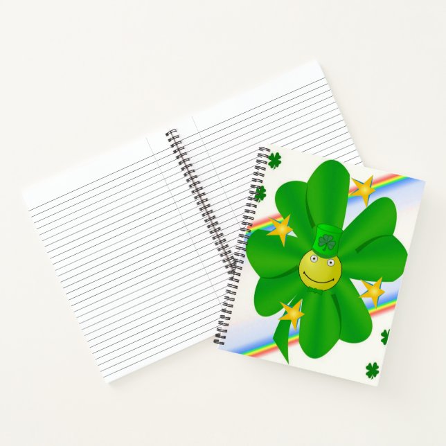 Espiral de cuaderno St. Patrick's Day Shamrock (Interior)