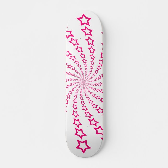 Espiral de estrellas: Estrellas rosas: Skateboard (Anverso )