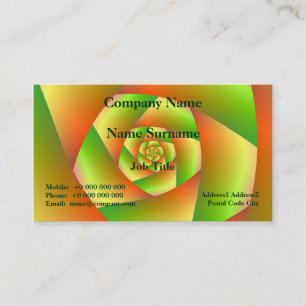 Espiral de tarjetas de visita en Naranja amarillo