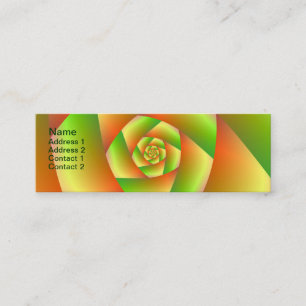 Espiral de tarjetas de visita en Naranja amarillo