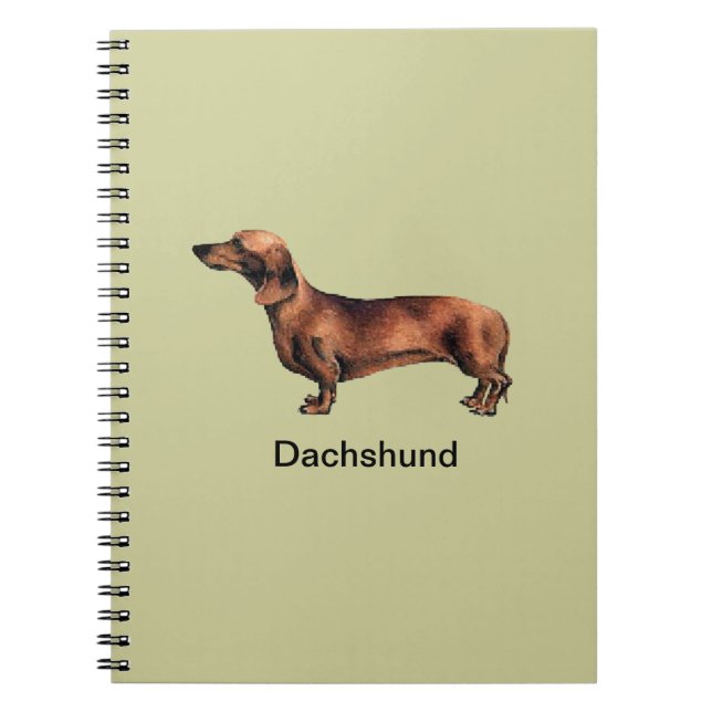 Espiral del perro del Dachshund - cuaderno (Frente)