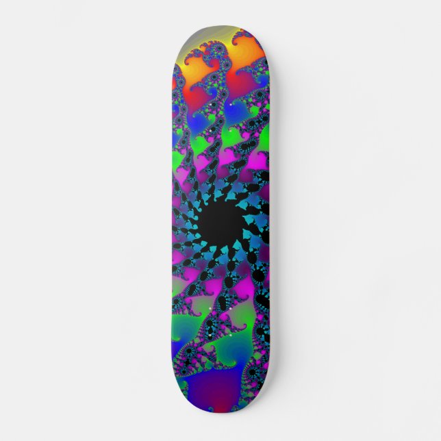 Espiral fractal: Skateboard Personalizado (Anverso)