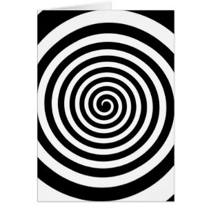 Espiral hipnótica negra y blanca