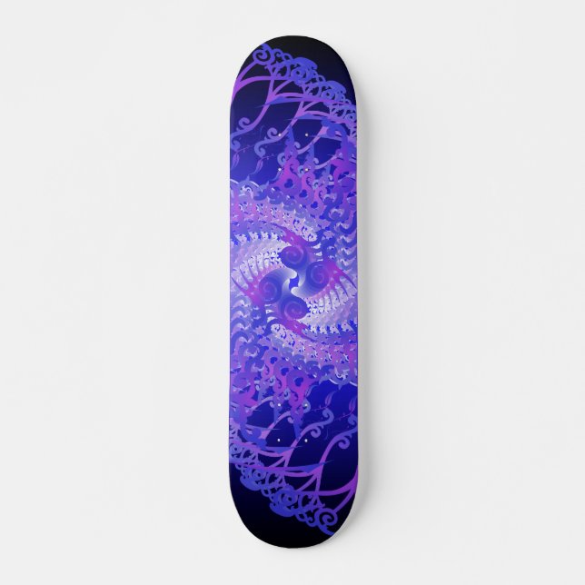 Espiral morada y azul: Skateboard (Anverso )