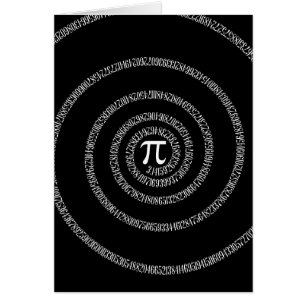 Espiral para Pi en la decoración negra