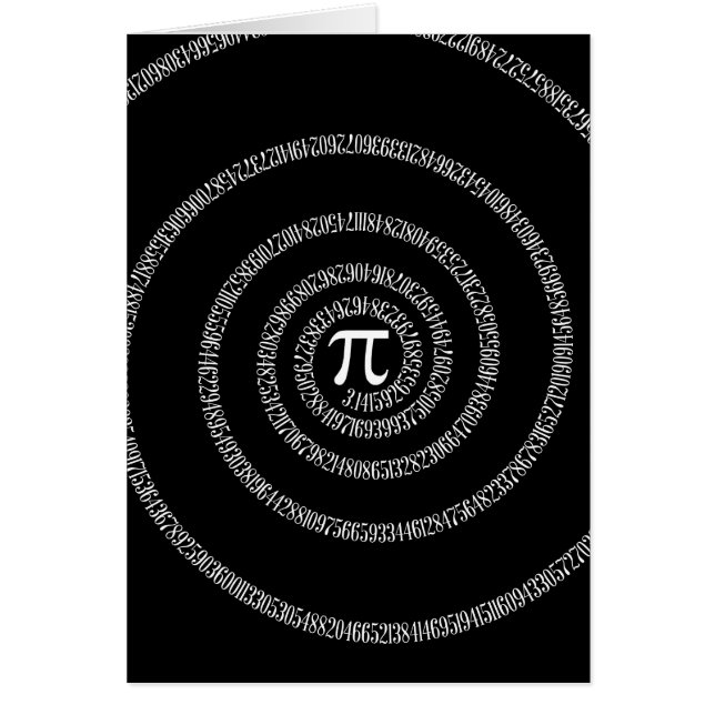 Espiral para Pi en la decoración negra (Frente)