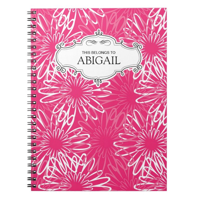 Espiral personalizado lindo - cuadernos (Frente)