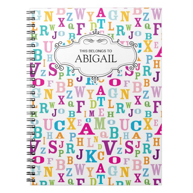 Espiral personalizado lindo - cuadernos (Frente)