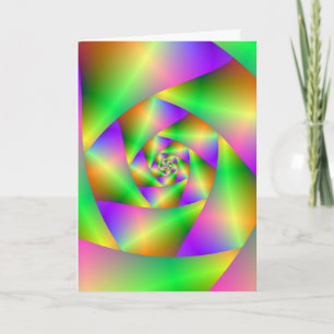 Espiral psicodélico de la tarjeta de felicitación