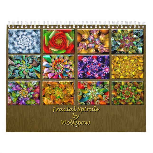 Espirales fractales por el calendario Wolfepaw (Tapa)