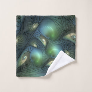 Espirales Verde azulado Beige Verde Resumen arte f