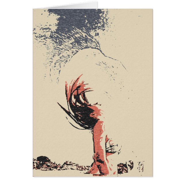 Espíritu águila, chica sexy en arte abstracto biki (Frente)