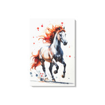 Espíritu Ardiente - Arte en Acuarela de Caballo Ma