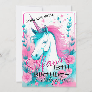 Espíritu colorido Pony 19 Invitación de cumpleaños